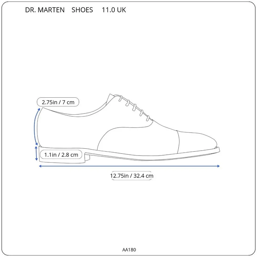 Dr. Marten's Leather Shoes Men's Size 11UK NOT US SIZING Made In England 8053/59